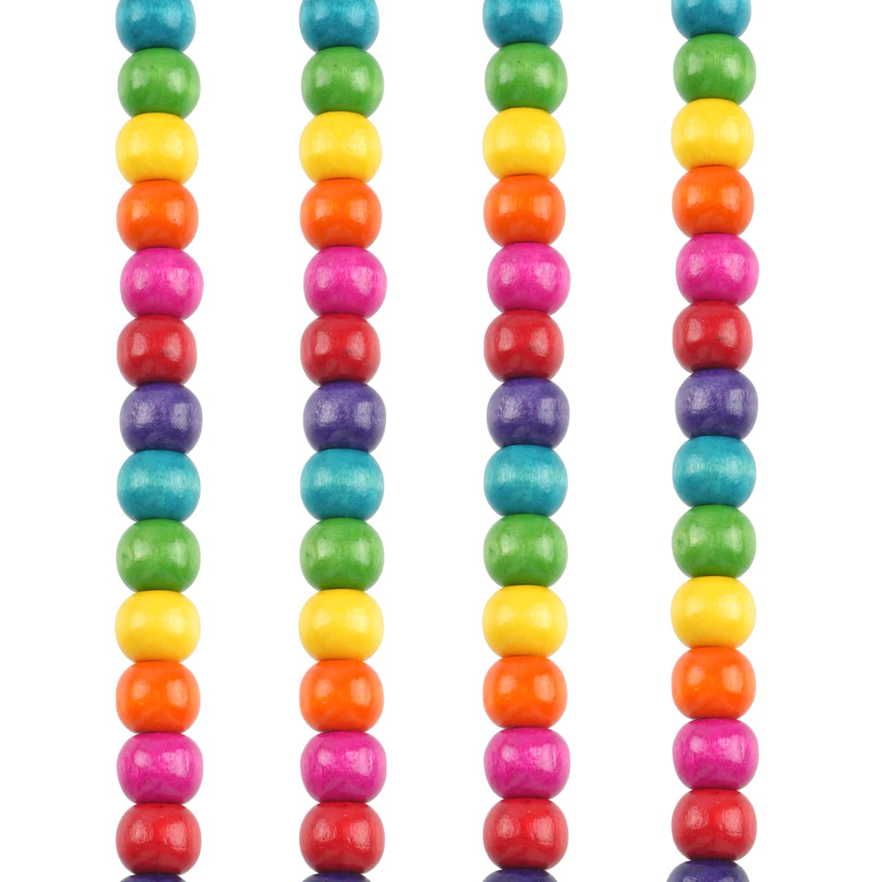 12 Packs: 76 ct. (912 total) Multicolored Wood Rondelle Beads, 10mm by Bead Landing&#x2122;